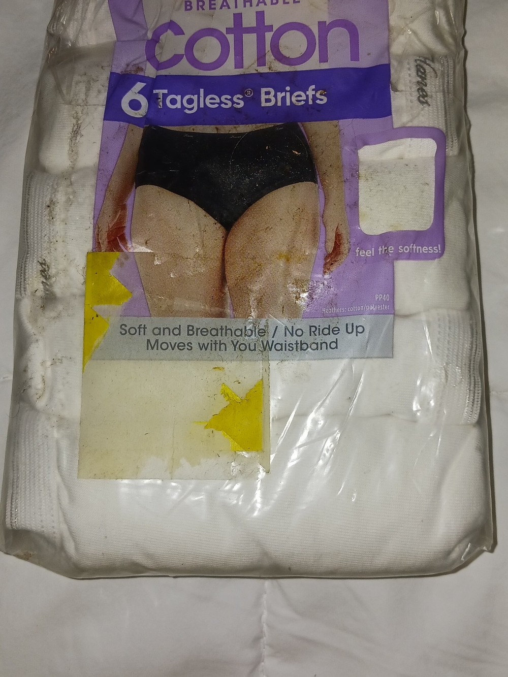 Breathable Cotton Tagless Briefs - White (6 Pack) SIZE 10 3XL 18-20